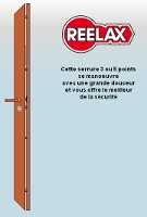 Serrure carénée Reelax PITCHOUNETTE 3 points latéraux a2p*** Serrure carénée Reelax PITCHOUNETTE 3 points latéraux a2p***