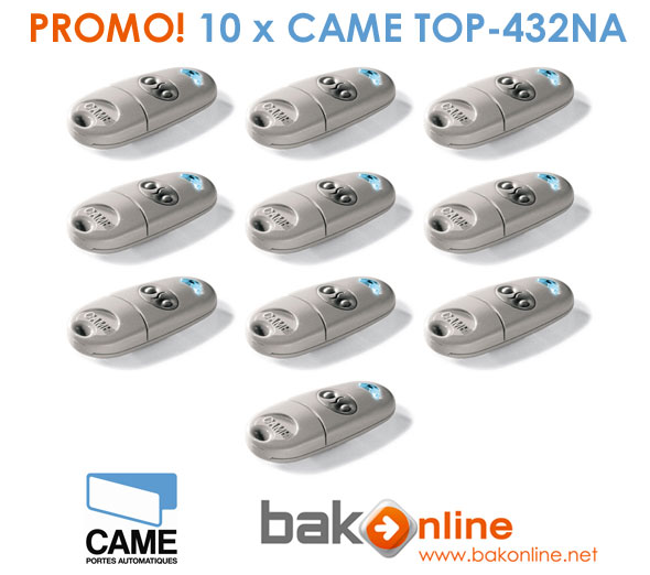 Lot de 10 x CAME TOP-432NA émetteur Came Lot de 10 x CAME TOP-432NA émetteur Came