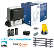 CAME U2593 BX-74 Motorisation portail coulissant + 4m de crémaillère CAME U2593 BX-74 Motorisation portail coulissant + 4m de crémaillère