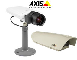 Camera IP Axis 211M avec caisson HOV+Supp. Mural+Alim