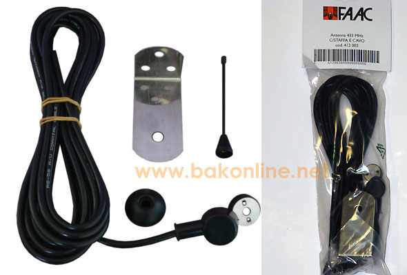 Faac 412003 - Antenne + Cable Coaxial Pour RP 433 Mhz