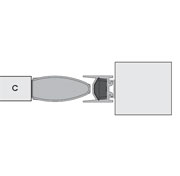 Profil� contre-but�e bord 2,5M pour logement r�cepteur fixe ( Faac 112002 )