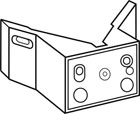 Support d'angle blanc pour projecteur Support d'angle blanc pour projecteur