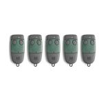 Lot de 5 Télécommandes CARDIN S449 QZ2 Vertes