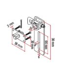 Ensemble Plaque 100X100 avec Déverrouillage & Axe Carré