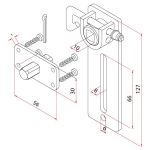 Ensemble Plaque Réglable avec Déverrouillage & Axe Carré
