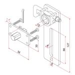 Ensemble Plaque Réglable avec Déverrouillage & Axe Carré CMS