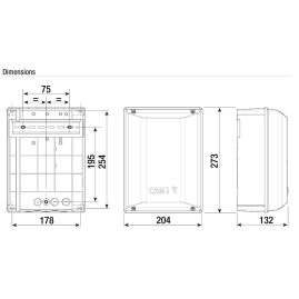 CAME 88006-0052 BOITIER POUR ARMOIRE DE COMMANDE ZLX230