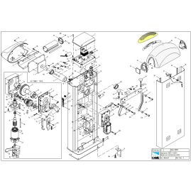 CAME 119RIG145 - FUT COMPLET plus PORTE POUR BARRIERE G8000