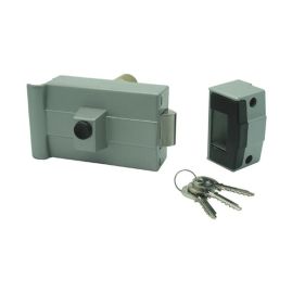 Serrure électrique réversible à cylindre et bouton poussoir