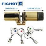 Cylindre Fichet monobloc 787 Fortissime T G372 / G375 doré