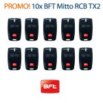Lot de 10 Télécommandes BFT Mitto RCB TX2