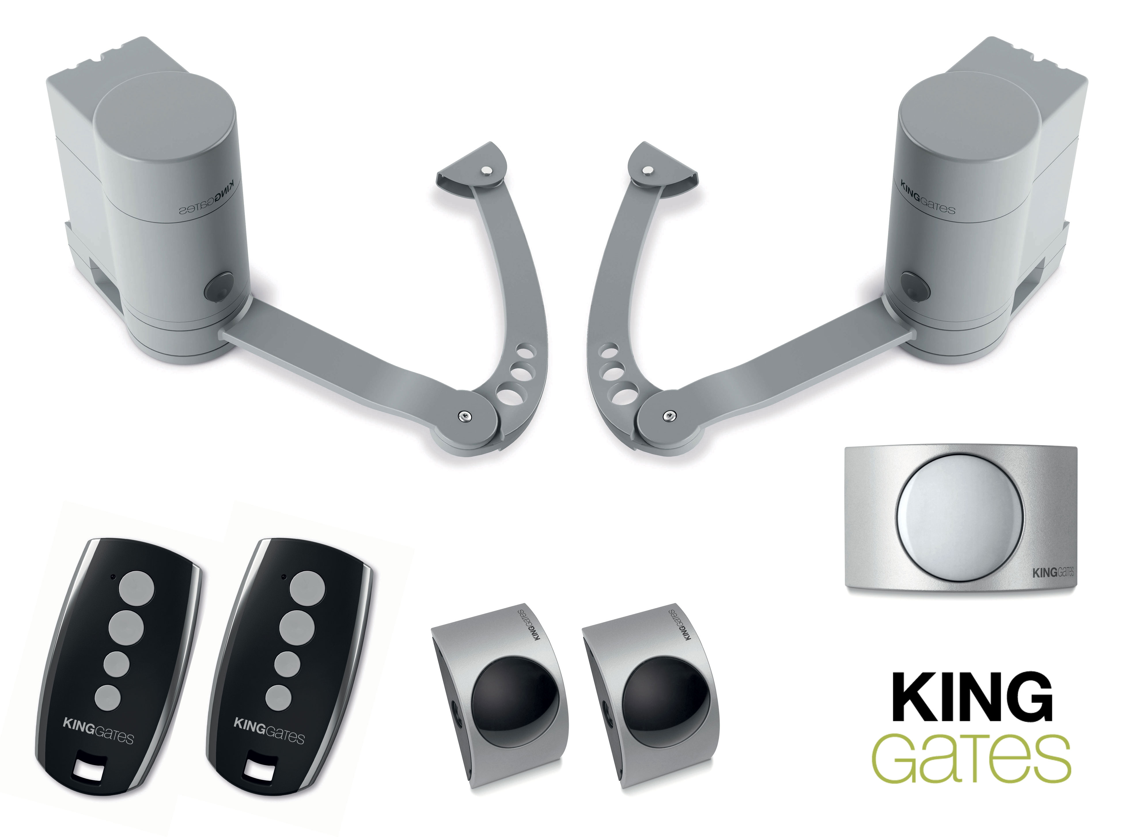 King Gates MiniModus motorisation 24V pour portail battant 250kg Kit Motorisation Portail
